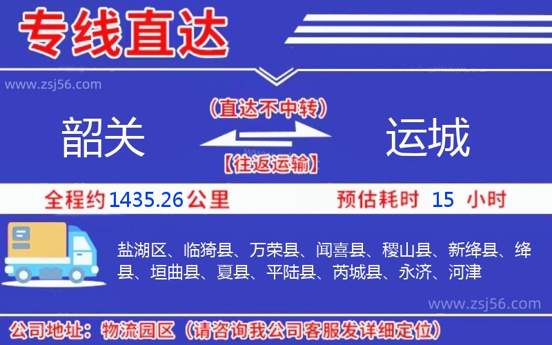 韶關(guān)到運(yùn)城物流公司 韶關(guān)到運(yùn)城物流公司