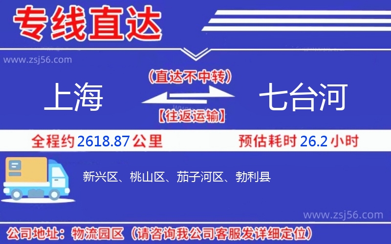 上海到七臺(tái)河物流公司