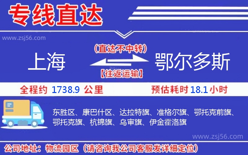 上海到鄂爾多斯物流公司 上海到鄂爾多斯物流公司